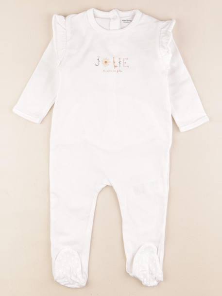 Pyjama coton - 12 mois Blanc 1 - vertbaudet enfant 