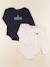 Lot de 2 bodies en coton - 36 mois Beige, bleu 1 - vertbaudet enfant 