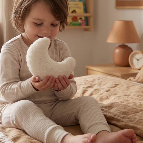 Bouillotte lune aux graines de colza en gaze de coton et bambou Écru 4 - vertbaudet enfant 
