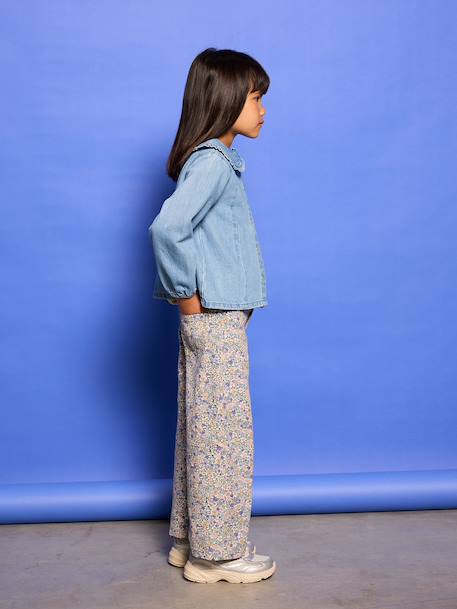 Pantalon large fille lilas 4 - vertbaudet enfant 
