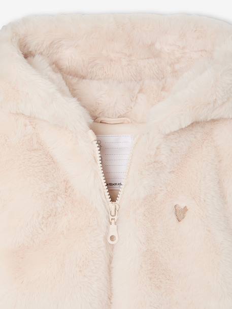 Manteau court fille écru 3 - vertbaudet enfant 