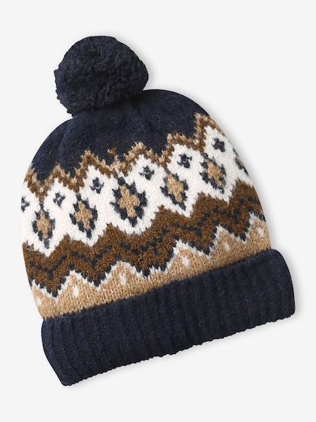 Ensemble garçon bonnet, snood et gants moka 2 - vertbaudet enfant 