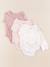 Lot de 3 bodies en coton - 1 mois Blanc, rose 1 - vertbaudet enfant 