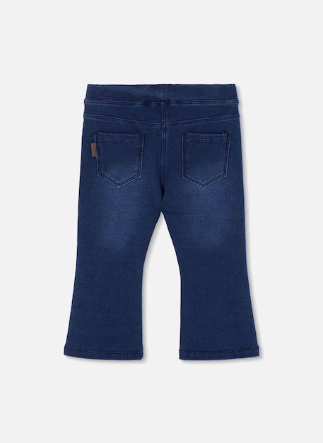 Pantalon fille molleton denim Bleu 2 - vertbaudet enfant 
