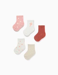 -Lot de 5 chaussettes avec motifs floraux