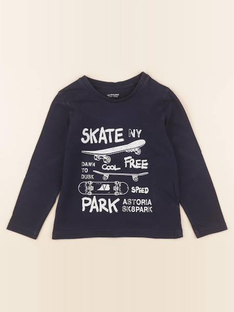 Tee-shirt - 5 ans Bleu 1 - vertbaudet enfant 