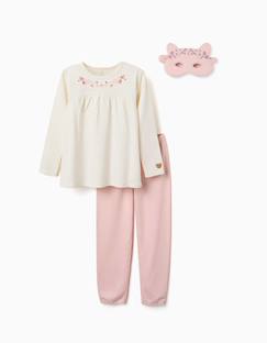 Pyjama à manches longues en coton avec masque rembourré  - vertbaudet enfant