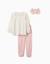 Pyjama à manches longues en coton avec masque rembourré Blanc 1 - vertbaudet enfant 
