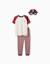 Pyjama à manches courtes en coton avec masque rembourré Rouge foncé 1 - vertbaudet enfant 