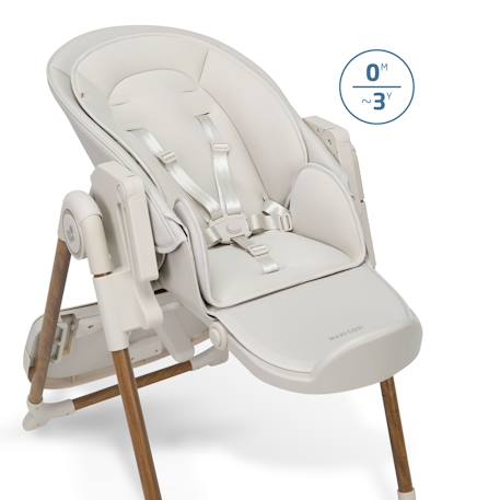 Chaise haute bébé ava plus Elegance beige+Elegance graphite 3 - vertbaudet enfant 