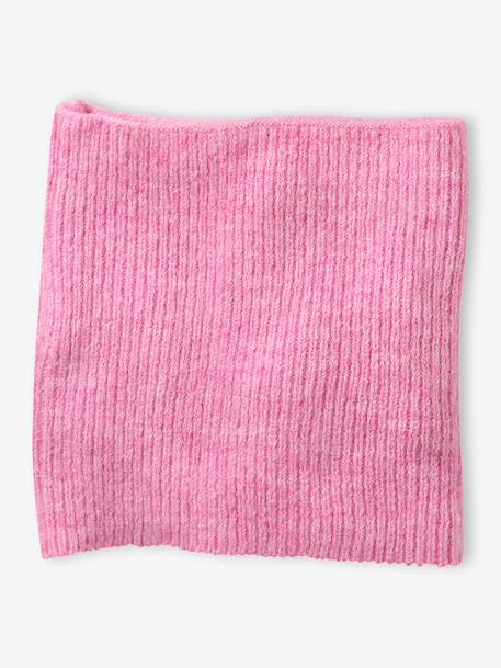 Ensemble bonnet et snood en tricot fuchsia 3 - vertbaudet enfant 