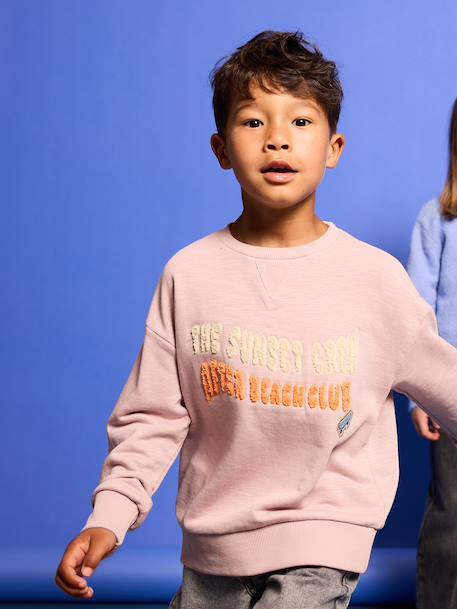 Sweat col rond garçon rose pâle 3 - vertbaudet enfant 