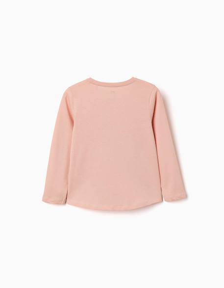 Lot de 2 t-shirts à manches longues avec imprimés de l'art Rose clair+Vert clair 2 - vertbaudet enfant 