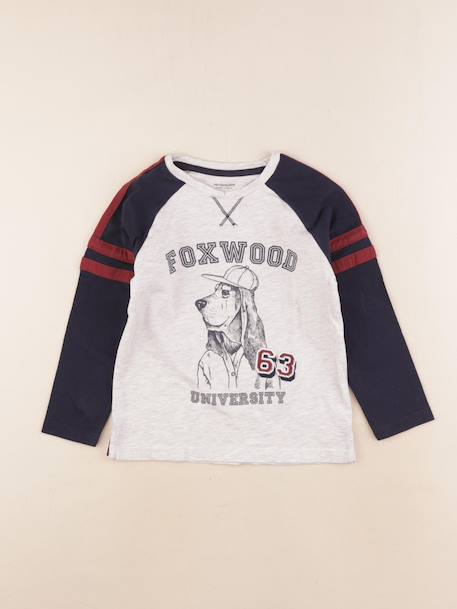 Tee-shirt - 6 ans Bleu, gris 1 - vertbaudet enfant 
