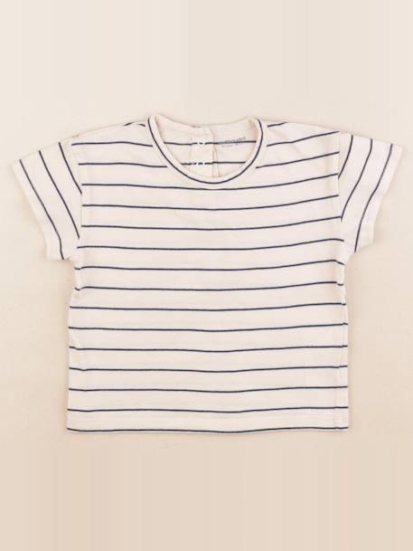 Tee-shirt - 24 mois Beige, bleu 1 - vertbaudet enfant 