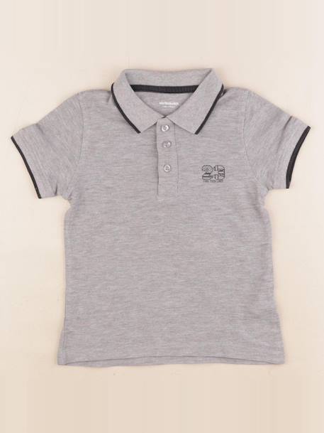 Polo - 5 ans Gris 1 - vertbaudet enfant 
