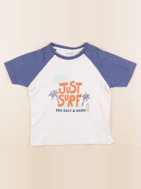 Tee-shirt - 4 ans Blanc, bleu 1 - vertbaudet enfant 