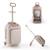 Valise cabine enfant Kinderkraft CABBY 2 en 1 porteur avec siège roues lumineuses pliable compacte 20l Grey+Pink 7 - vertbaudet enfant 