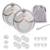 Tire-lait Kinderkraft MAMAFLOW DOUBLE électrique 4 modes mémoire 320 ml compact recharge usb-c 2 coupelles Doré+Rose 1 - vertbaudet enfant 