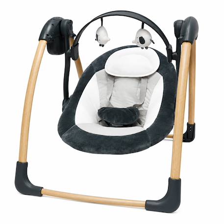 Balancelle bébé dolphy portable avec arche de jeu Gris 3 - vertbaudet enfant 