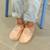 Chaussons cuir souple uni Rose 3 - vertbaudet enfant 