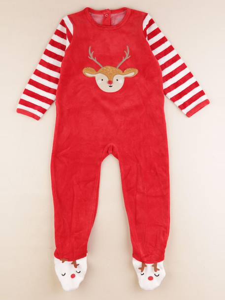 Pyjama velours - 3 ans Rouge 1 - vertbaudet enfant 