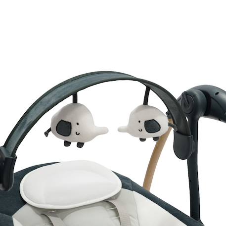 Balancelle bébé dolphy portable avec arche de jeu Gris 5 - vertbaudet enfant 