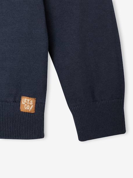 Pull col rond garçon marine 4 - vertbaudet enfant 