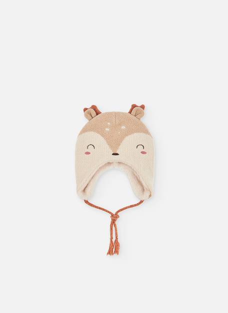 Bonnet bébé avec motif cerf Marron 1 - vertbaudet enfant 