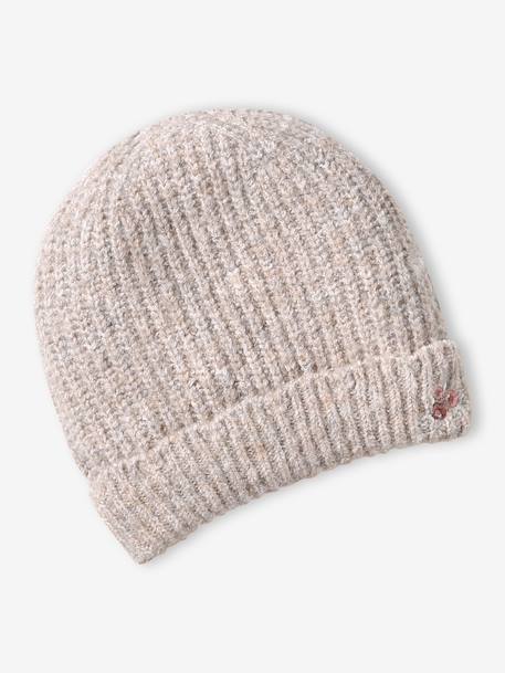 Ensemble fille tricot bonnet, snood et gants beige 2 - vertbaudet enfant 
