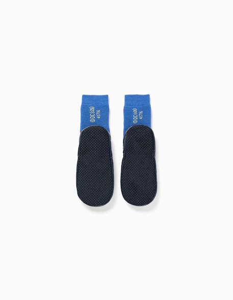 Chaussettes-chaussons avec semelle antidérapante et superman Bleu 2 - vertbaudet enfant 