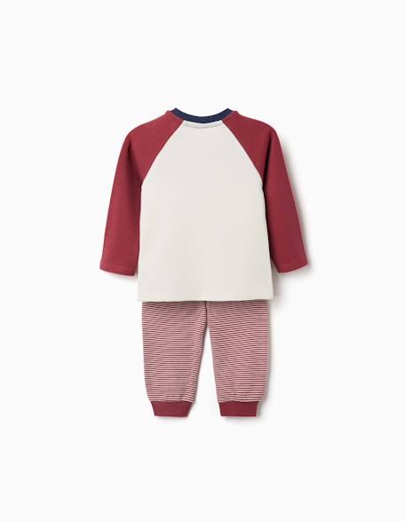Pyjama à manches longues en coton avec voitures de course Rouge foncé 2 - vertbaudet enfant 