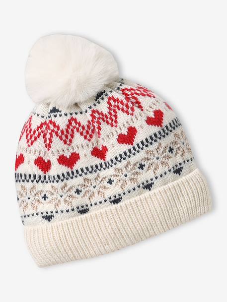 Ensemble fille bonnet, snood et moufles écru 2 - vertbaudet enfant 