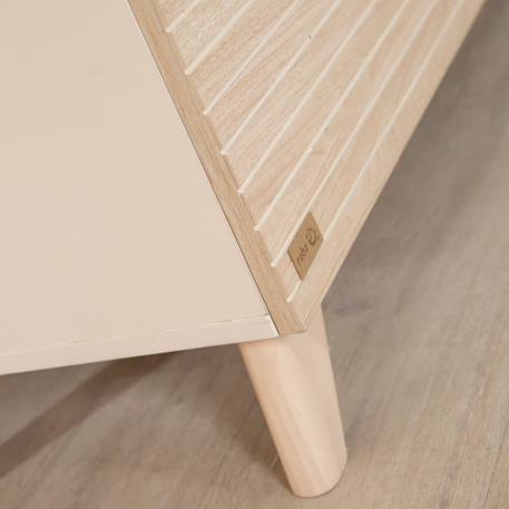 Commode à langer étroite en bois 'sidney' avec tiroirs - beige / décor chêne Beige / décor chêne 4 - vertbaudet enfant 