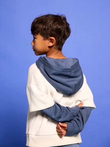 Sweat à capuche garçon écru 8 - vertbaudet enfant 