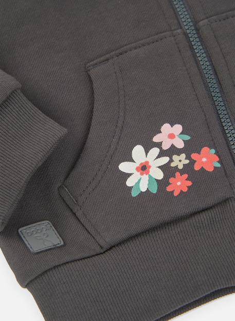 Veste fille imprimé fleurs Gris 4 - vertbaudet enfant 