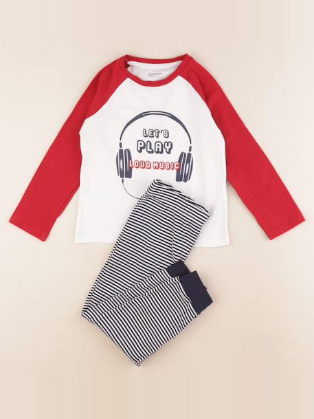 Pyjama coton - 4 ans Blanc, bleu, rouge 1 - vertbaudet enfant 