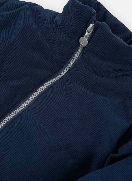 Parka garçon en velours cotelé avec fermeture Bleu 4 - vertbaudet enfant 