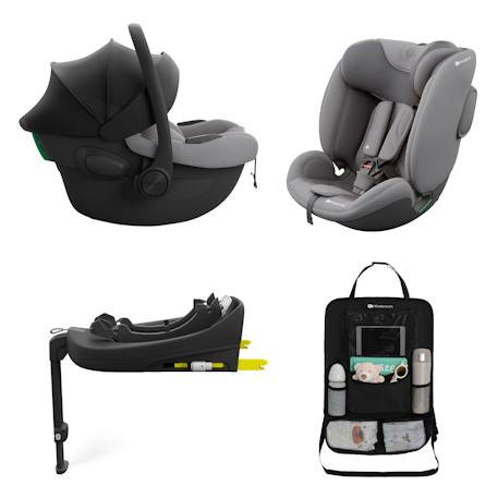 Siège auto Kinderkraft ENDURA SAFE évolutif 40-150 cm base isofix pivotante système complet 3 en 1 Beige+Gris+Noir 7 - vertbaudet enfant 