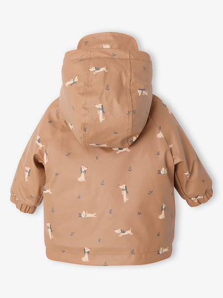 Ciré bébé à capuche doublé en sherpa noisette+olive 2 - vertbaudet enfant 