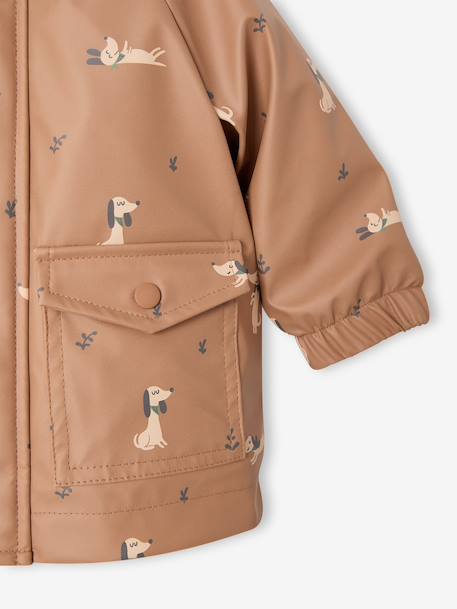 Ciré bébé à capuche doublé en sherpa noisette+olive 5 - vertbaudet enfant 