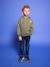 Sweat garçon à capuche motif poitrine orange+vert sauge 12 - vertbaudet enfant 