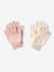 Lot 2 paires de gants magiques fille beige chiné+marine 1 - vertbaudet enfant 