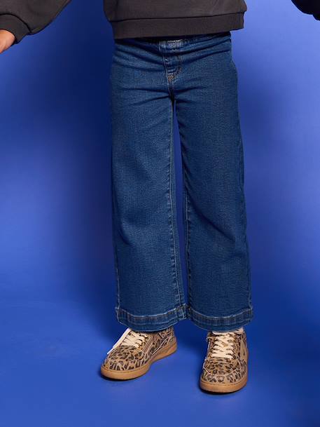 Jean tregging fille large bleu clair+bleu foncé+bleu moyen+denim gris 7 - vertbaudet enfant 