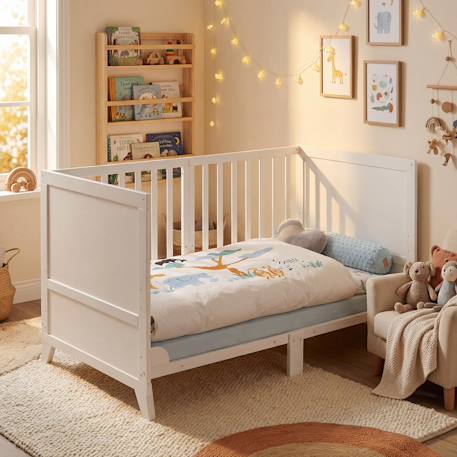 Ensemble de lit bébé 'savanna friends' avec équipement complet Blanc / beige 4 - vertbaudet enfant 