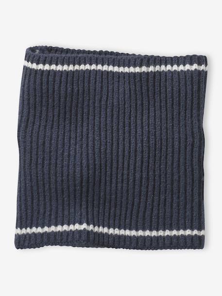 Lot bonnet et snood en maille côtelée marine 3 - vertbaudet enfant 