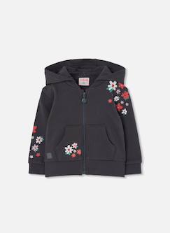 Veste molleton fille imprimé fleurs  - vertbaudet enfant