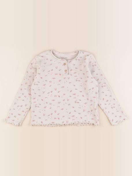 Tee-shirt - 36 mois Blanc, rose 1 - vertbaudet enfant 