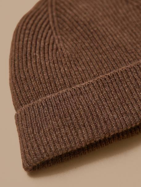 Bonnet en laine mérinos enfant Brun chine+Cerise+Gris chine 2 - vertbaudet enfant 