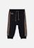 Pantalon garçon molleton avec bandes latérales Noir 1 - vertbaudet enfant 